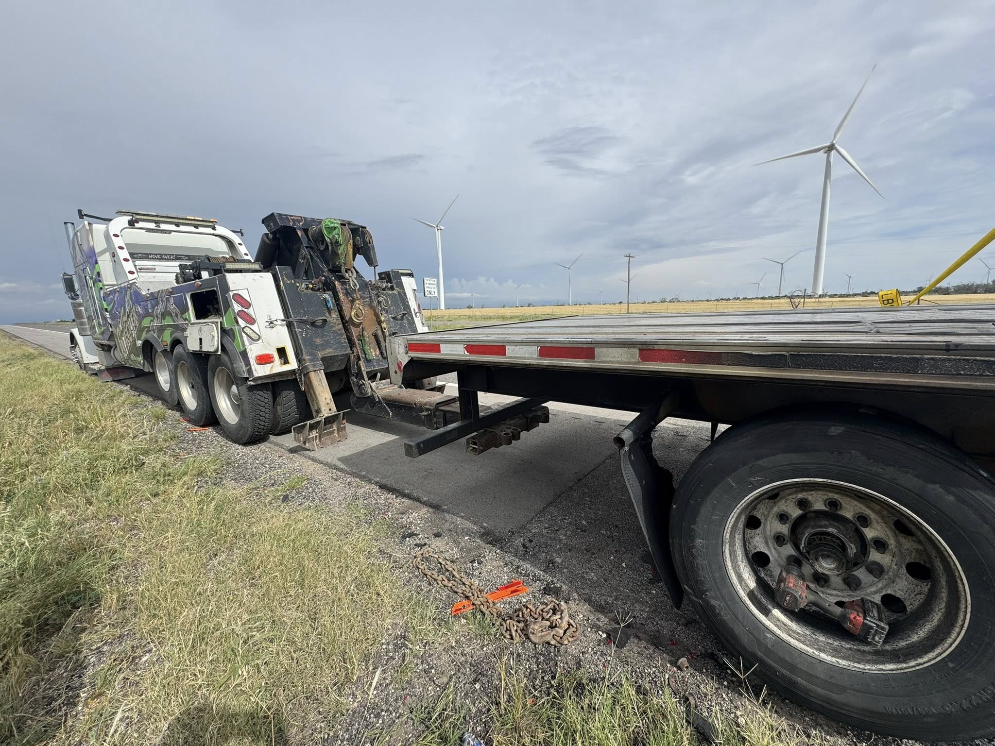 O'Bar roadside recovery by a flatbed trailer